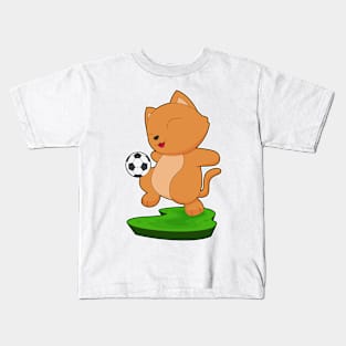 Cat Soccer player Soccer Kids T-Shirt